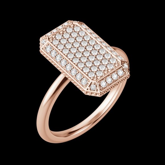 Emerald Pavé Ring - Picture 7 of 9